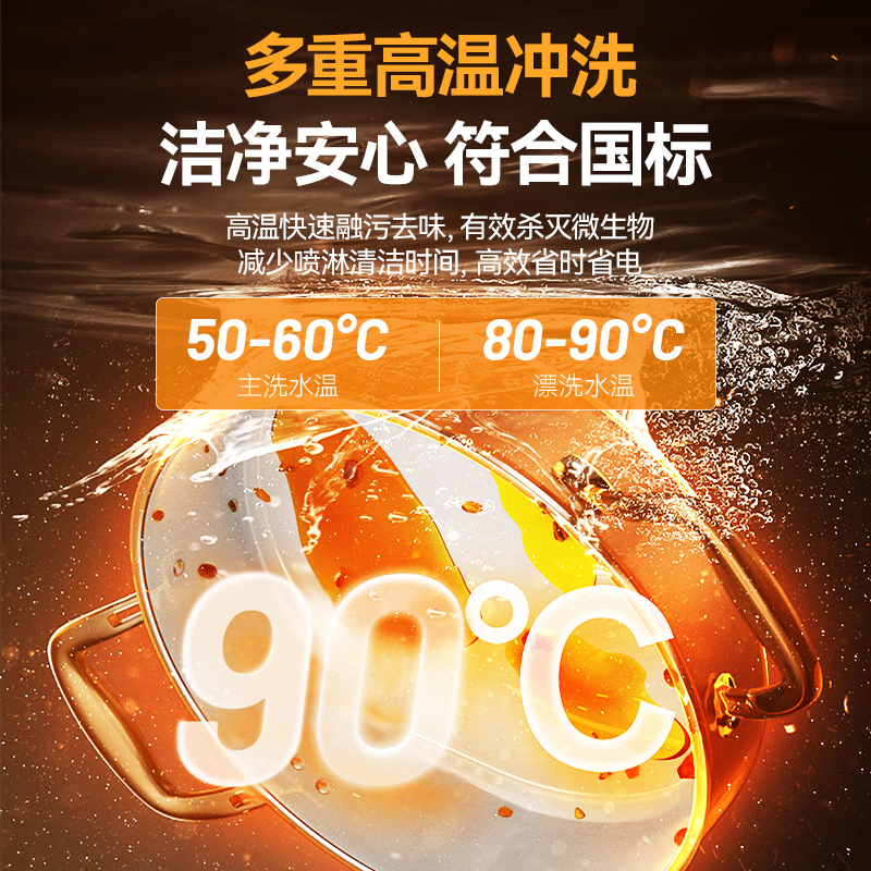 麦大厨1.75米通道式单缸双喷淋商用洗碗机