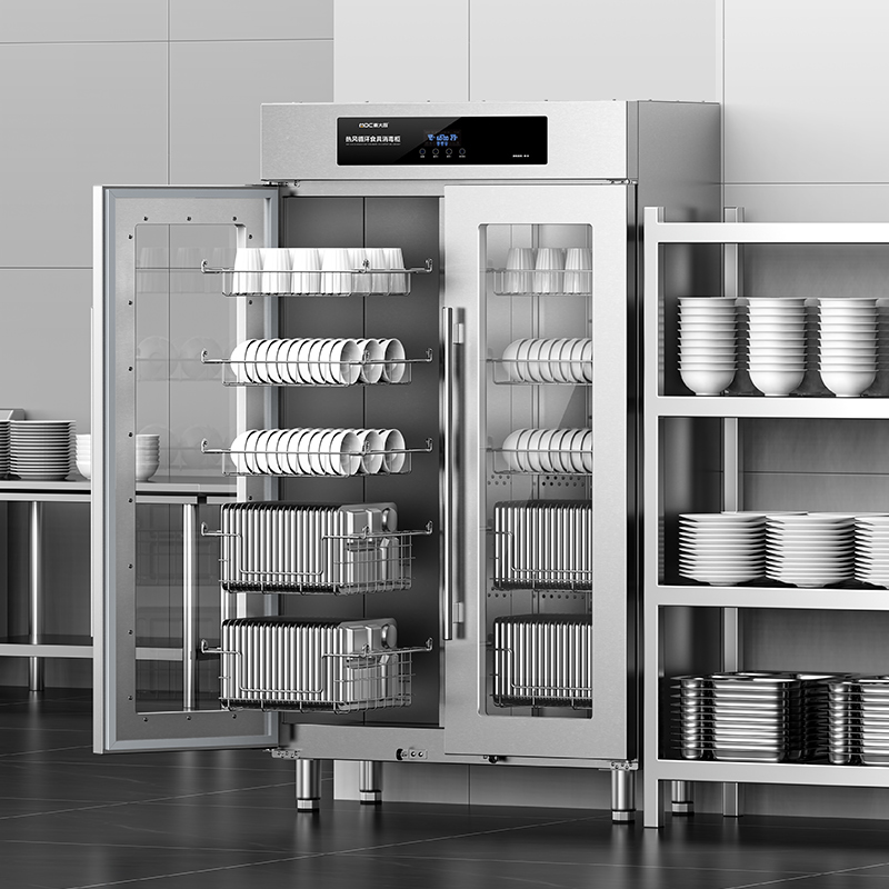 麦大厨智享型双门单控热风循环高温食具大透窗5层消毒柜
