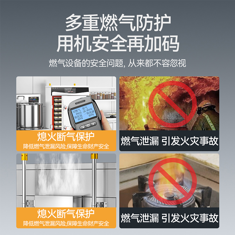 麦大厨商用单门8盘智能恒温燃气蒸饭柜大型食堂蒸饭箱